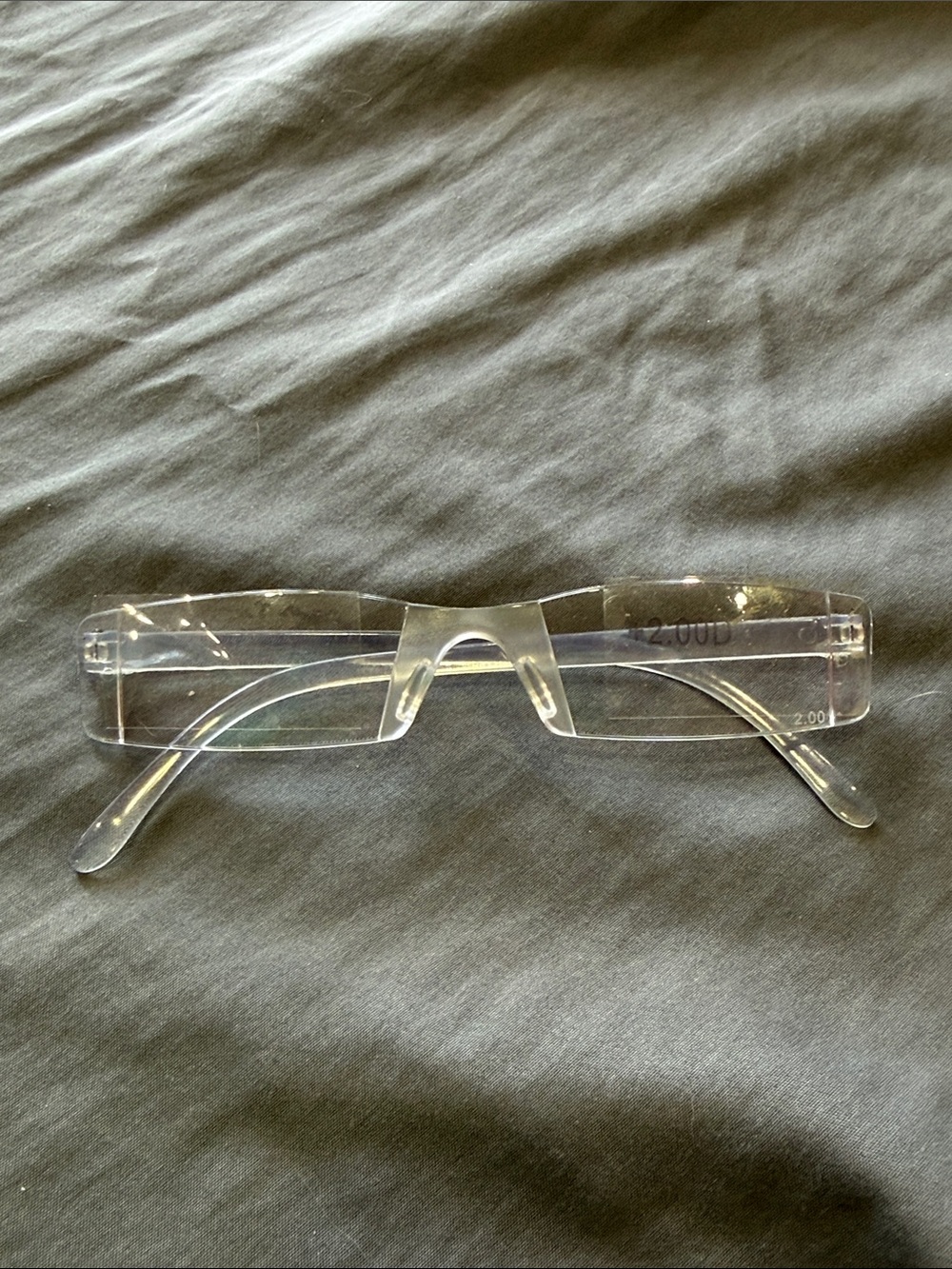 Clear Rimless Reading Glasses (+2.00)